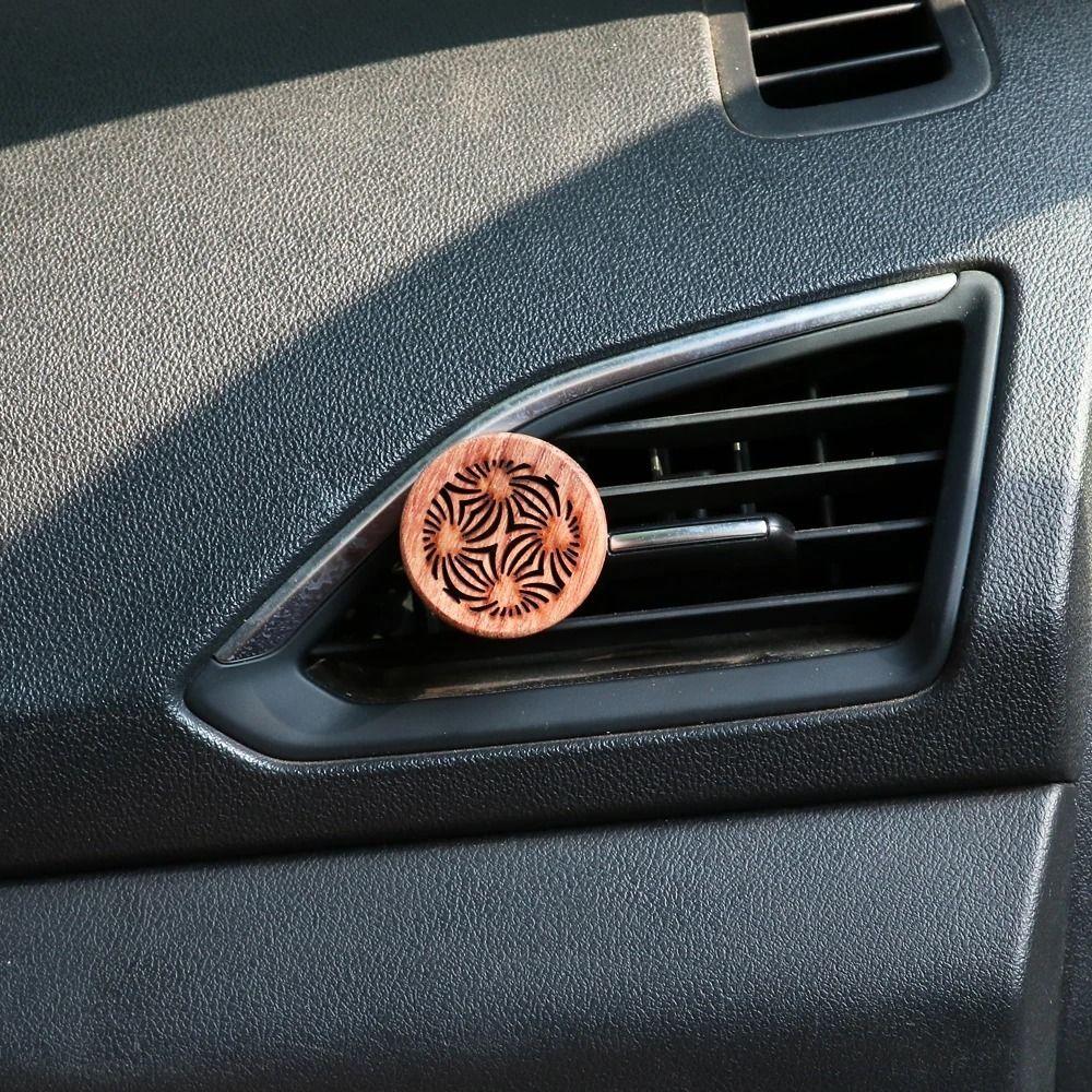 Wooden Wooden Car Diffuser Carved Car Air Freshener Woodsy Decor Car Perfume Clip  Auto Decoration