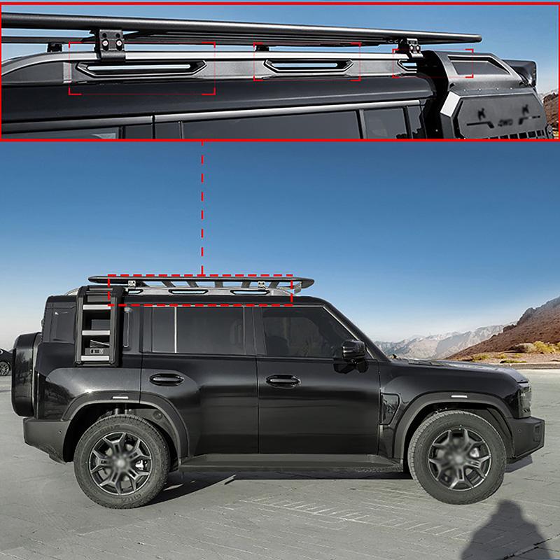 Автомобильные аксессуары 6 шт. багажник на крышу автомобиля модифицированные декоративные полосы подходят для Jetour T2 2024 2024 декоративная рамка багажника