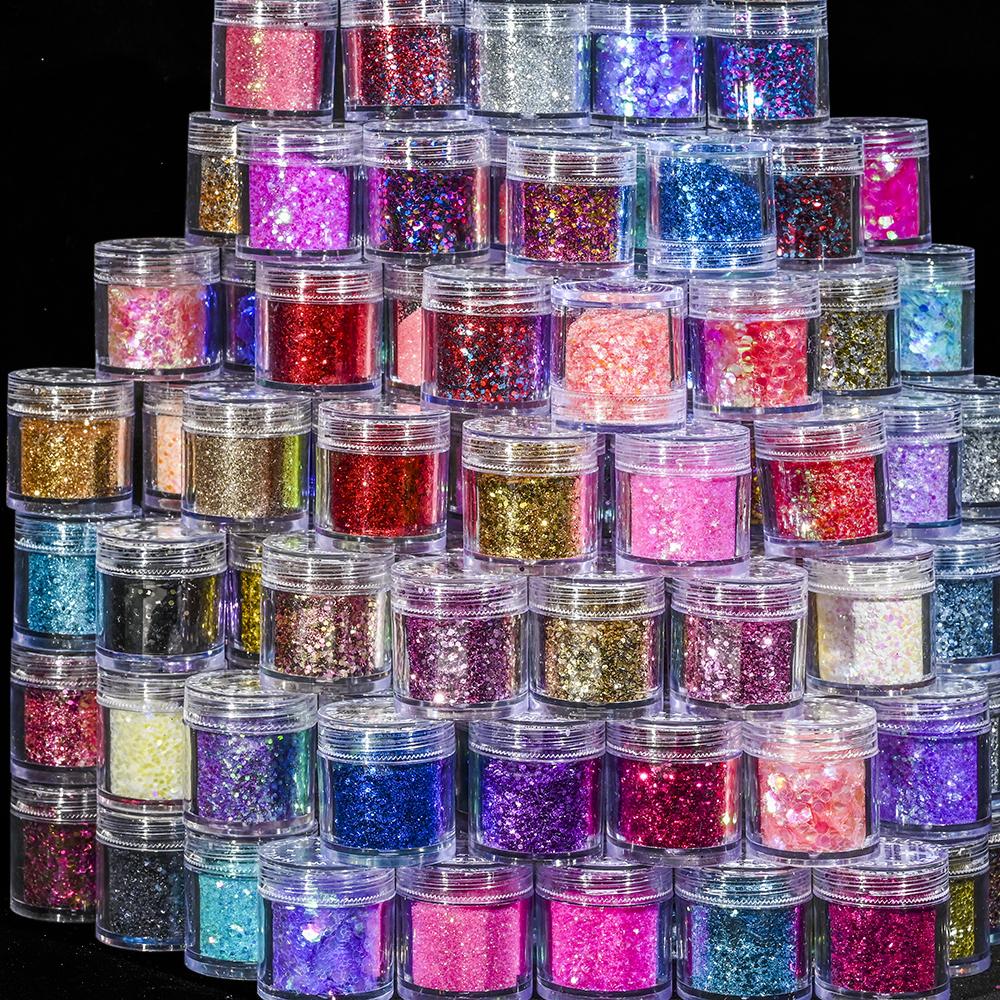 4 коробки/набор, 10 мл, 3D лак для ногтей, фиолетовый, розовый, микс, блестящая пудра для ногтей, блестки, украшение для дизайна ногтей, красочные для УФ-эпоксидного гель-лака, хлопья