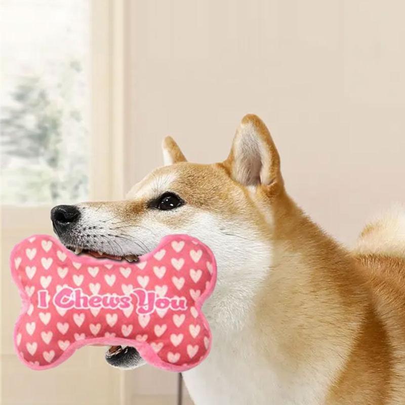 Lovely Dog Squeak Toy Small Beer Bottle Toy Interactive Dog Plush- Tug-of-war Toy for Medium Large Dogs