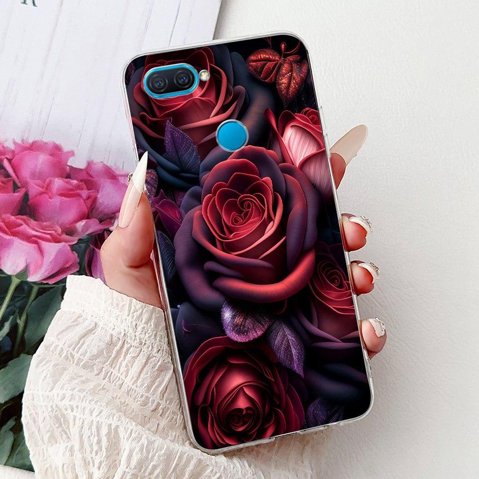 Clear For Oppo A12 CPH2077 CPH2083 Cover For Oppo A12 Case Luxury Butterfly Love Fashion Flowers Cool Lion Cute Painted