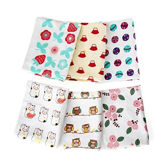 oruta Gauze Towel Face Towel Set - 6 Pack, Made in Japan, 100% Cotton, Quick Dry, Soft, Baby Safe (No Fluorescent Dyes), Approx. 34cm x 86cm
