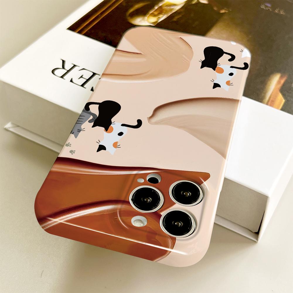 Универсальный чехол для телефона с пленкой и мультяшным модным дизайном, твердый чехол с полным покрытием, защитный чехол для камеры для iPhone, Samsung, Xiaomi, Poco, Redmi, Huawei, Honor