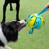 Dog No Litter Dog Tug Play Dog Tug Toy Pet Dog Medium Sized Dog Large Dog Tug Play Disc Tug Toy, Yellow + Blue