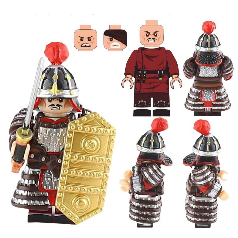 Антикварная фигурка солдатика, игрушка из АБС-пластика, набор строительных блоков для самостоятельной сборки, неэлектрическая, размер 4,5 см