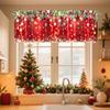 Christmas Curtain  Xmas Rod Pocket Window Treatment for Living Room Kitchen Bedroom Christmas Decorations For Home 2025
