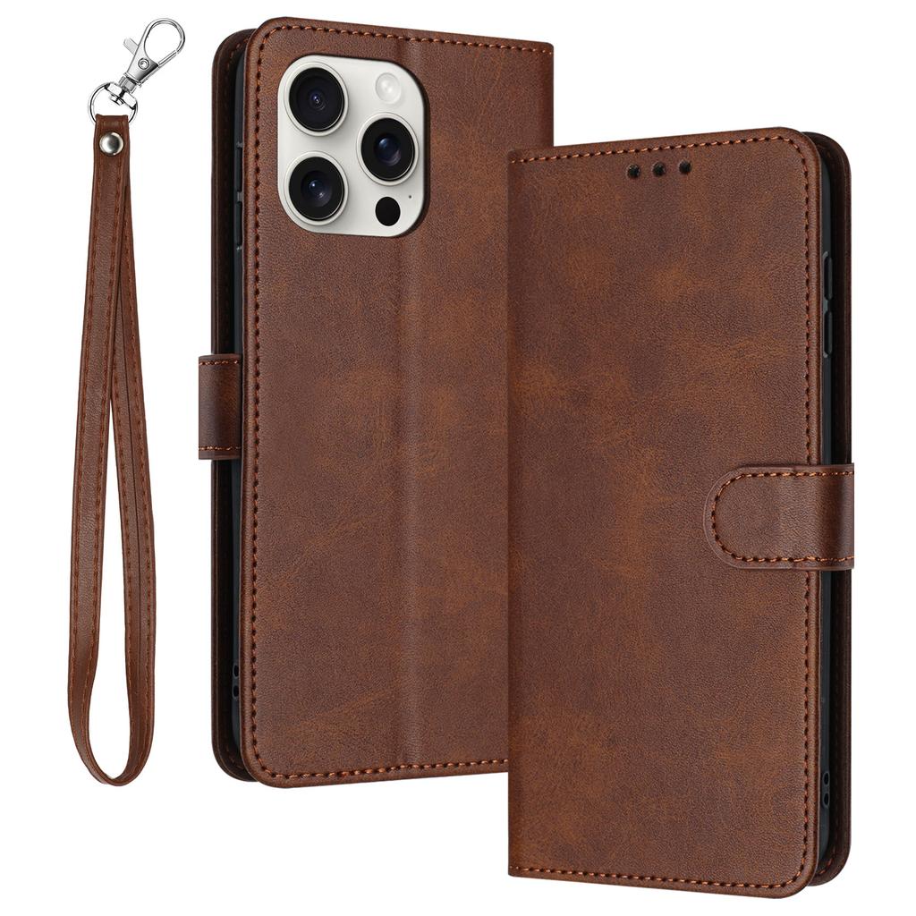 For iPhone 16 Pro Case 3 Card Holder Flip Folio PU Leather Phone Cover