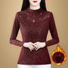 New Winter Ironing Half-high Collar Base T-shirt for Women's Slim and Fashionable Versatile Long-sleeved Top