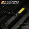 Outdoor LED Flashlight 550LM Portable Mini Torch Type C Rechargeable Light Pocket Lantern Flood Work Lights with 6 Modes