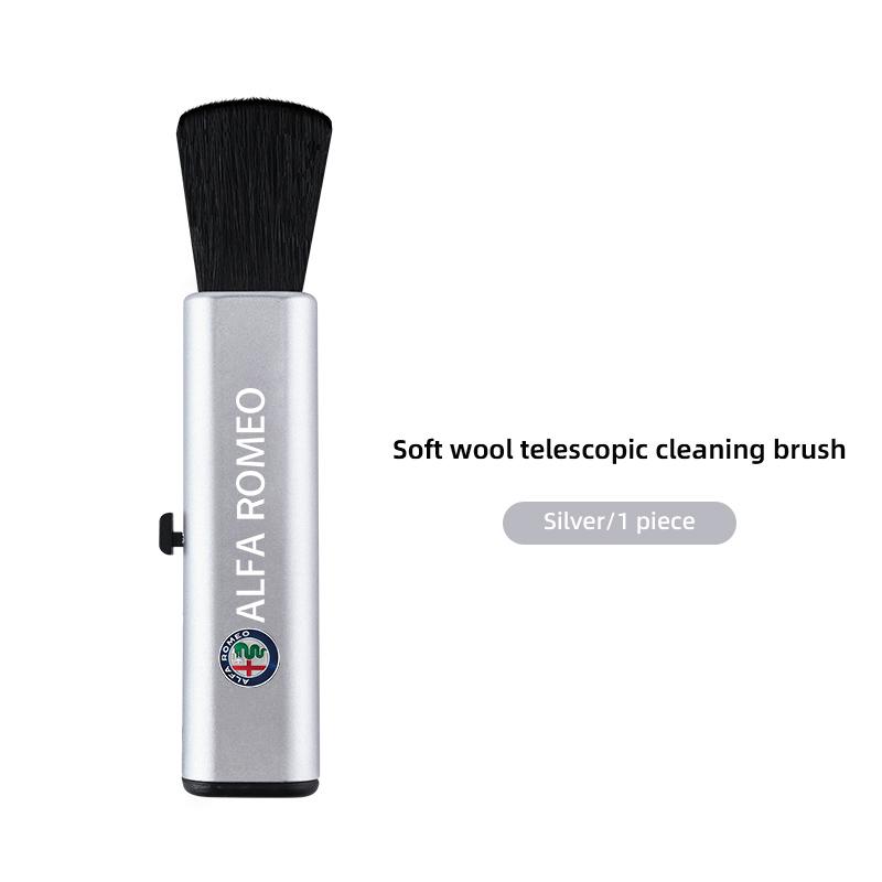 JKQDU1 Car Retractable Air Outlet Cleaning Brush Dust Small Soft Brush For Alfa Romeo Giulietta GT 147 159 156 166 Mito Giulia Tonale