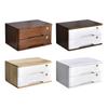 Wood Desktop Storage Box with Lock Storage Drawer for Home Workspace Counter