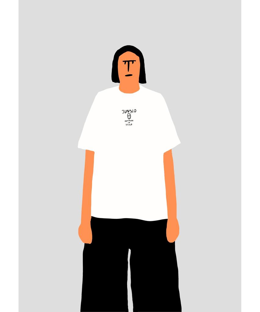 Белая футболка Junsio White Face Ais