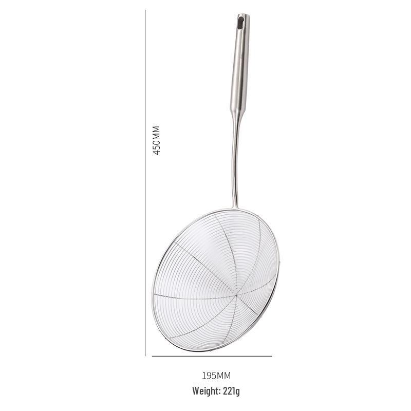 Дуршлаг для лапши из утолщенной нержавеющей стали с ручкой, предотвращающей ожоги