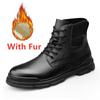 Мужские ботильоны, высококачественные зимние ботинки, мужская повседневная обувь из натуральной кожи, винтажная мужская удобная обувь, теплые зимние носки, мужские ботинки