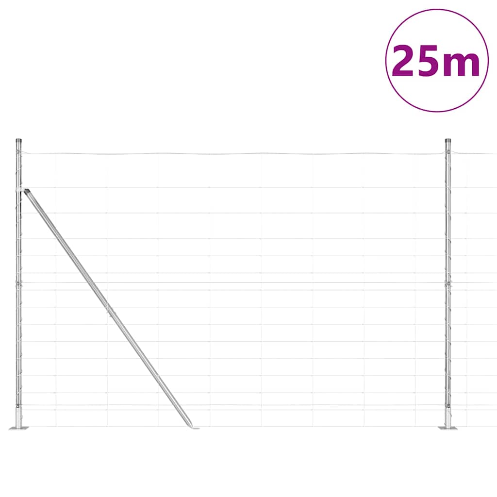 Welded Wire Fence with Concrete Foundation 25 x 1.6 m (W x H)