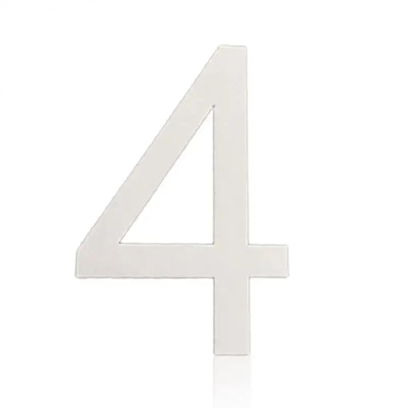 ZEXEF 3D Большие цифры 0-9 Самоклеящиеся наклейки Белое золото Дверь Окно многоквартирного дома Адрес Почтовый ящик Знак Украшения Таблички