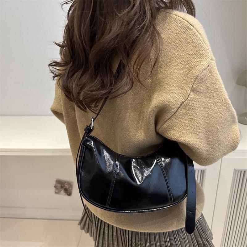 Women Bag Fashion Crossbody Shoulder Bag Vintage Dumpling Hobo Armpit Bag PU Leather Messenger Bag for Daily Use