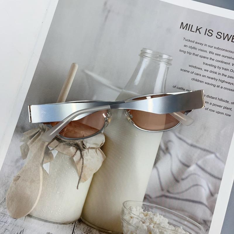 Винтажные Модные Металлические Солнцезащитные Очки Маленькой Оправы Кошачий Глаз Женские Мужские Солнцезащитные Очки Панк Роскошный Бренд Дизайнер Хип-Хоп Очки