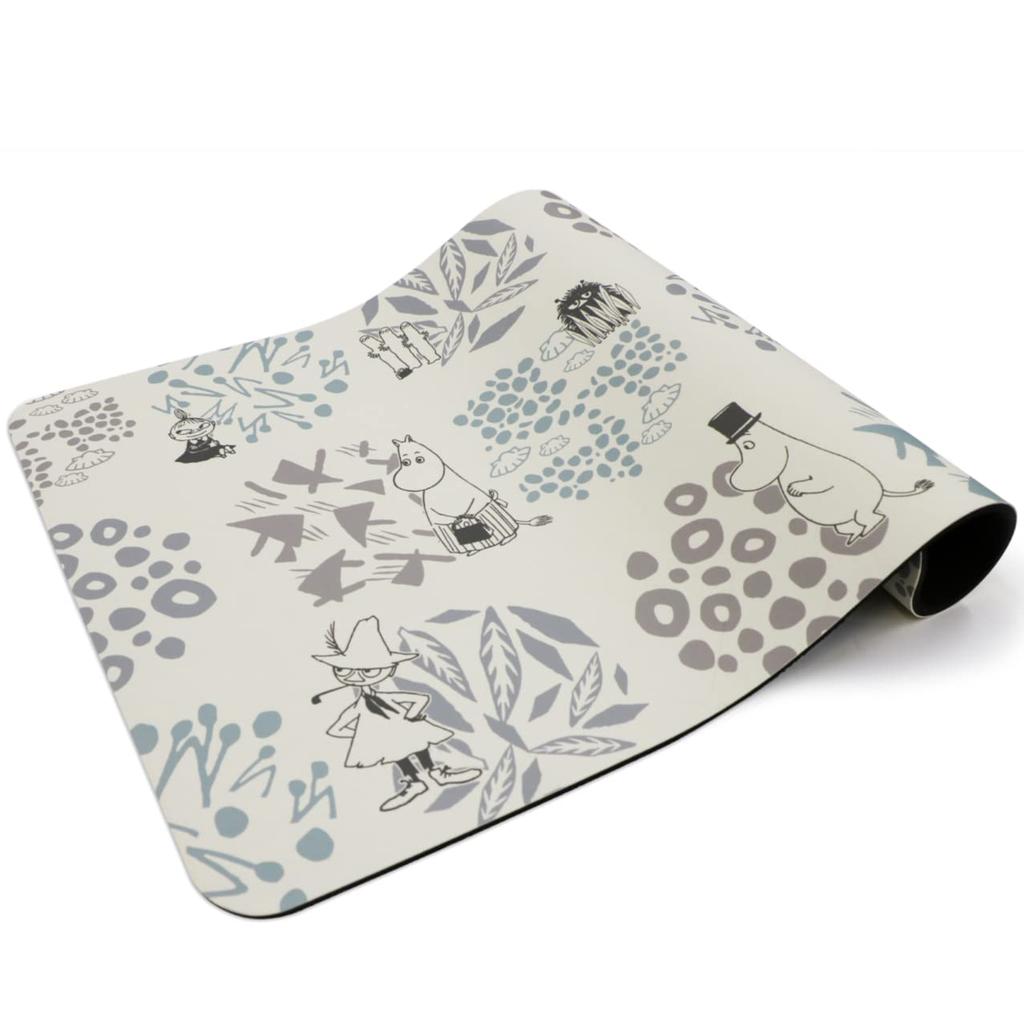 Yokozuna Creation Moomin Bath Mat (Soft Bath Mat with Diatomaceous Earth Powder, Botanis, Ivory, Medium)