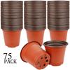 75pcs 4 Inch Planting Pots Plastic Seedling Tray Plant Transplant Pots