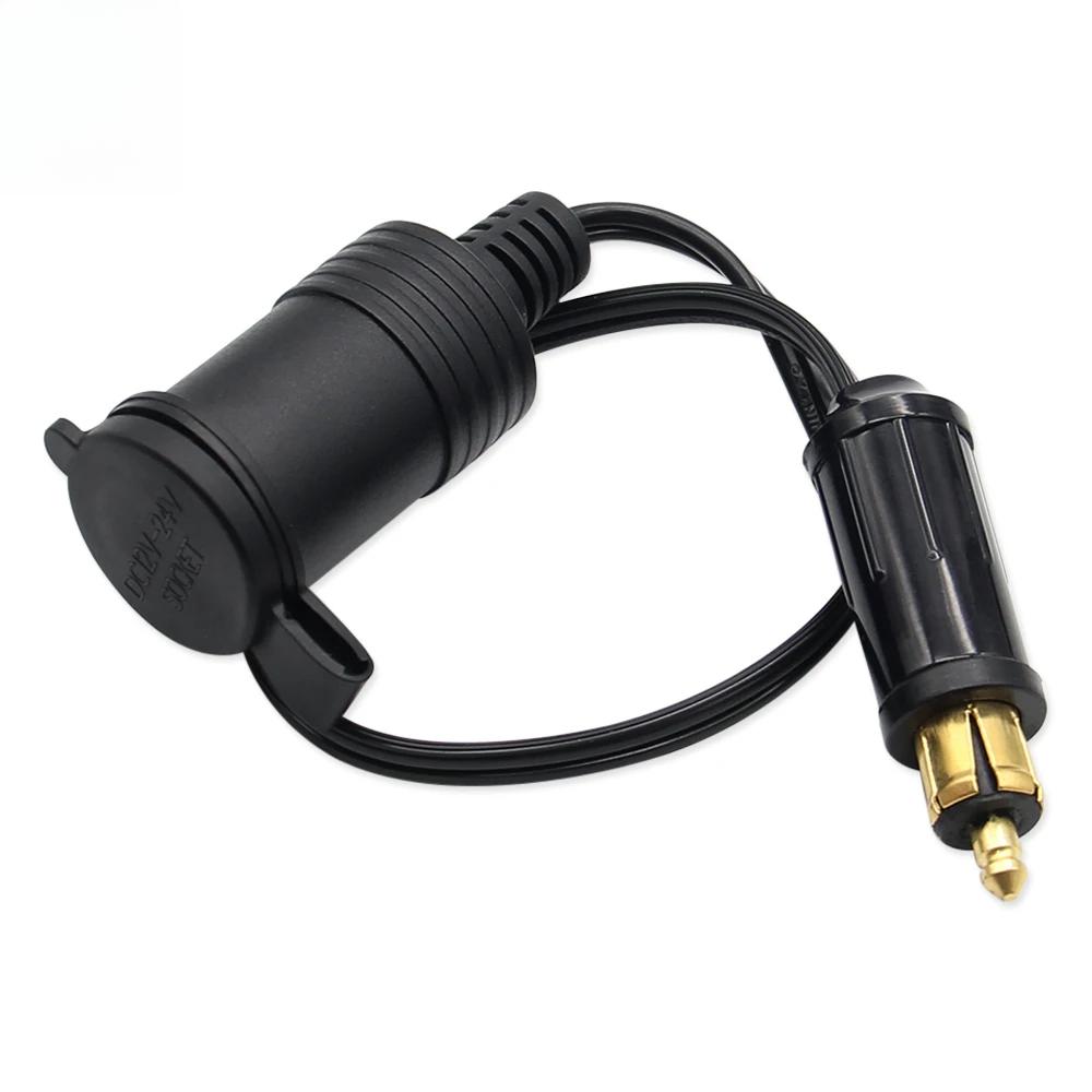 DC 12V 24V EU вилка для BMW DIN Hella мотоцикл зарядное устройство розетка конвертер в автомобильный адаптер кабель питания
