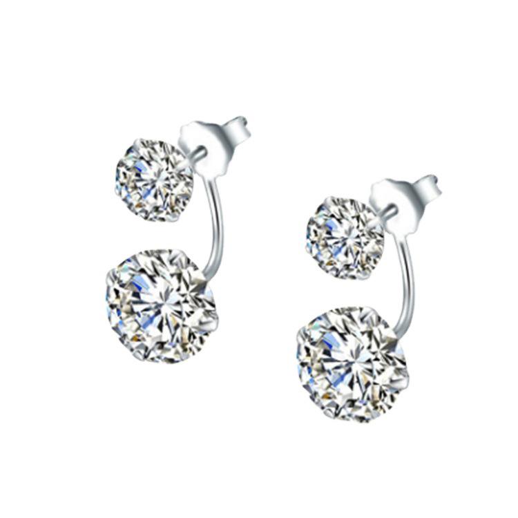 S925 Sterling Silver Zircon Earrings: European & American Fashion, Perfect Valentine's Day Gift
