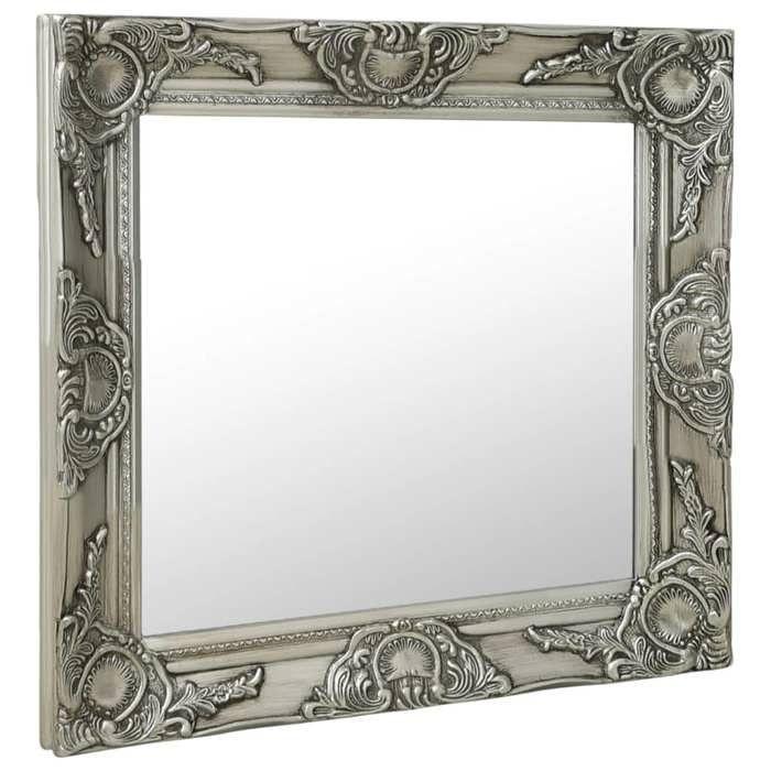VidaXL Wall Mirror Baroque Style 60x60 Cm Silver 320334