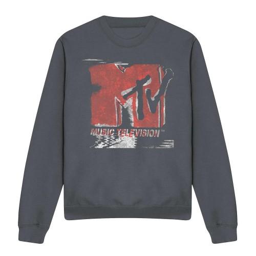 MTV Unisex Adult Washed Out Logo Sweatshirt