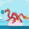 Dragon Shape Kids Children Simulation Fantasy Silicone Model Toy for Education Red