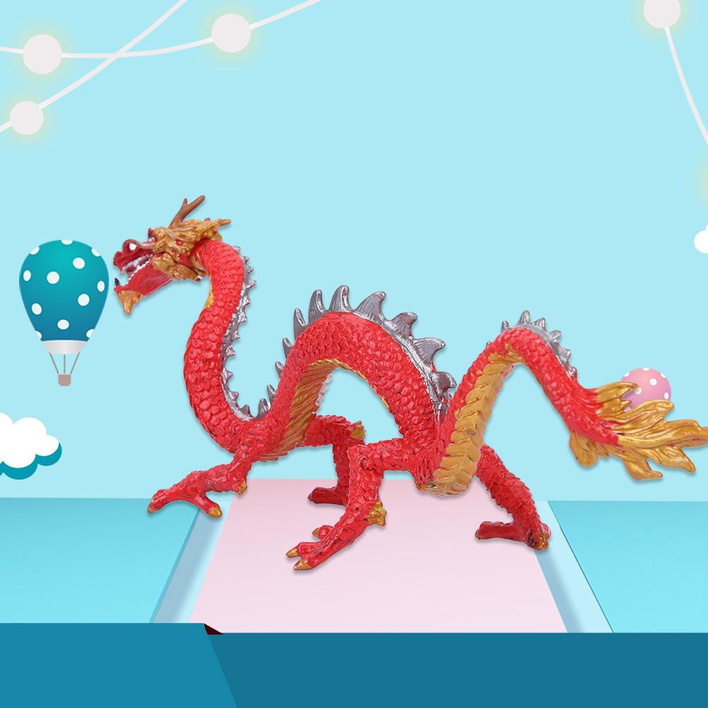 Dragon Shape Kids Children Simulation Fantasy Silicone Model Toy for Education Red