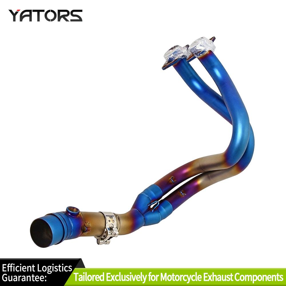 Exhaust Systems Blue Header Pipe For Kawasaki Z650 Ninja 650 17-23 Stainles Steel Exhausts Pipes