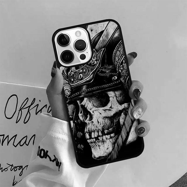 Чехол-накладка Самурайский Демон для iPhone 17 Air 16 15 14 13 11 12 Pro Max Plus Shell Coque