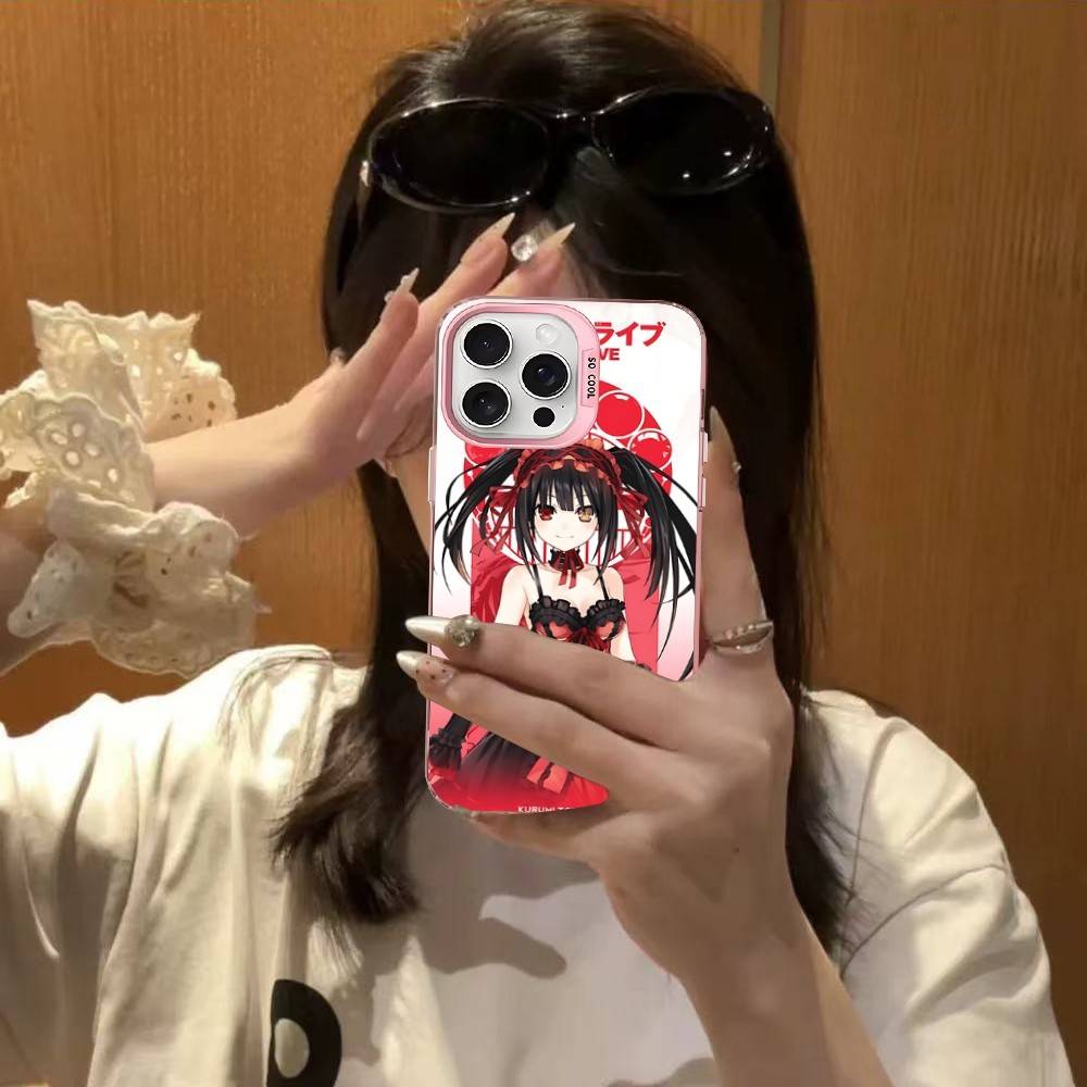 Мультяшный чехол для телефона Date A Live для IPhone 17 16 15 14 13 12 11 Pro MAX Матовый противоударный задний чехол Защита от падения Матовая крышка