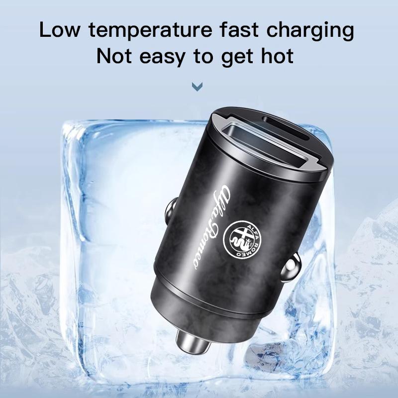Car Stickers For Alfa Romeo Car Charger For Alfa Romeo 4C 159 166 Spider Giulia Giulietta 156 Tonale Mito USB Type-C Phone Hidde