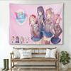 Гобелен с персонажами DDLC Милое аниме Настенное искусство для украшения домашней комнаты