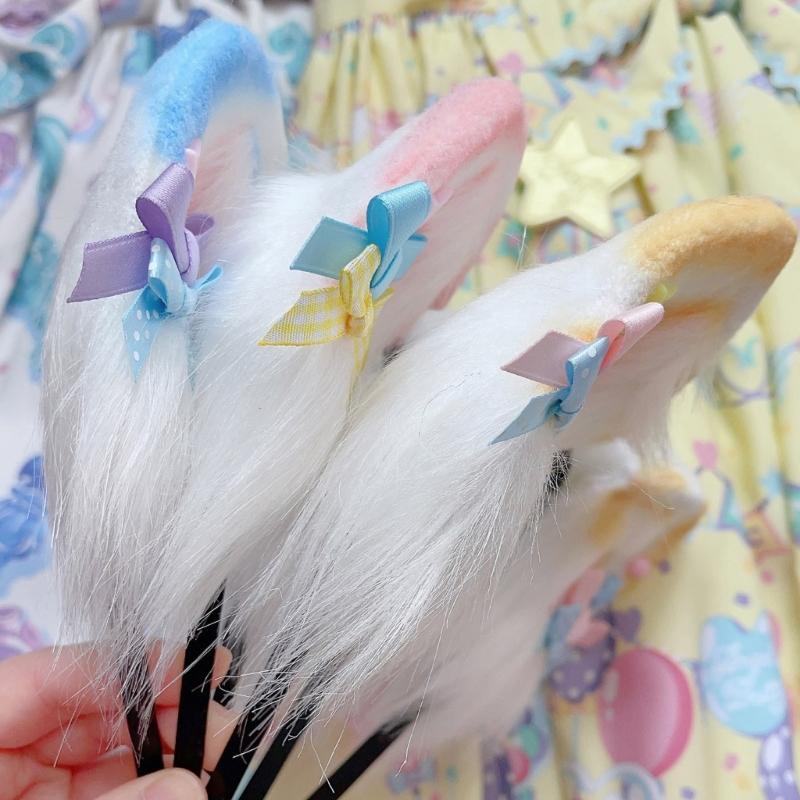 Cosplay Headpiece Beast Wolf Hair Hoop Cartoon Kitten Hair Styling for Halloween Headband Cartoon Kitten Animal Carnivals