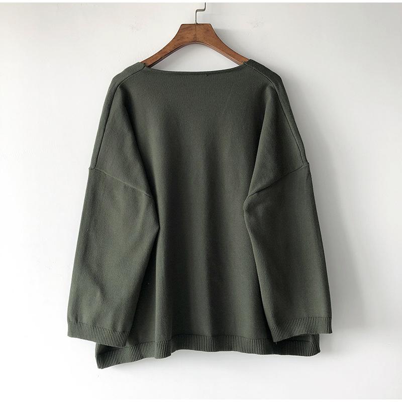 Женский однотонный свободный кардиган с V-образным вырезом и длинным рукавом, весна-осень 2025, женские свитера с карманами на пуговицах