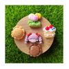New Cute Resin Mini Girl Rabbit Cake Flat Back Fit Phone Deco Parts Embellishments for Hair Bows Accessories