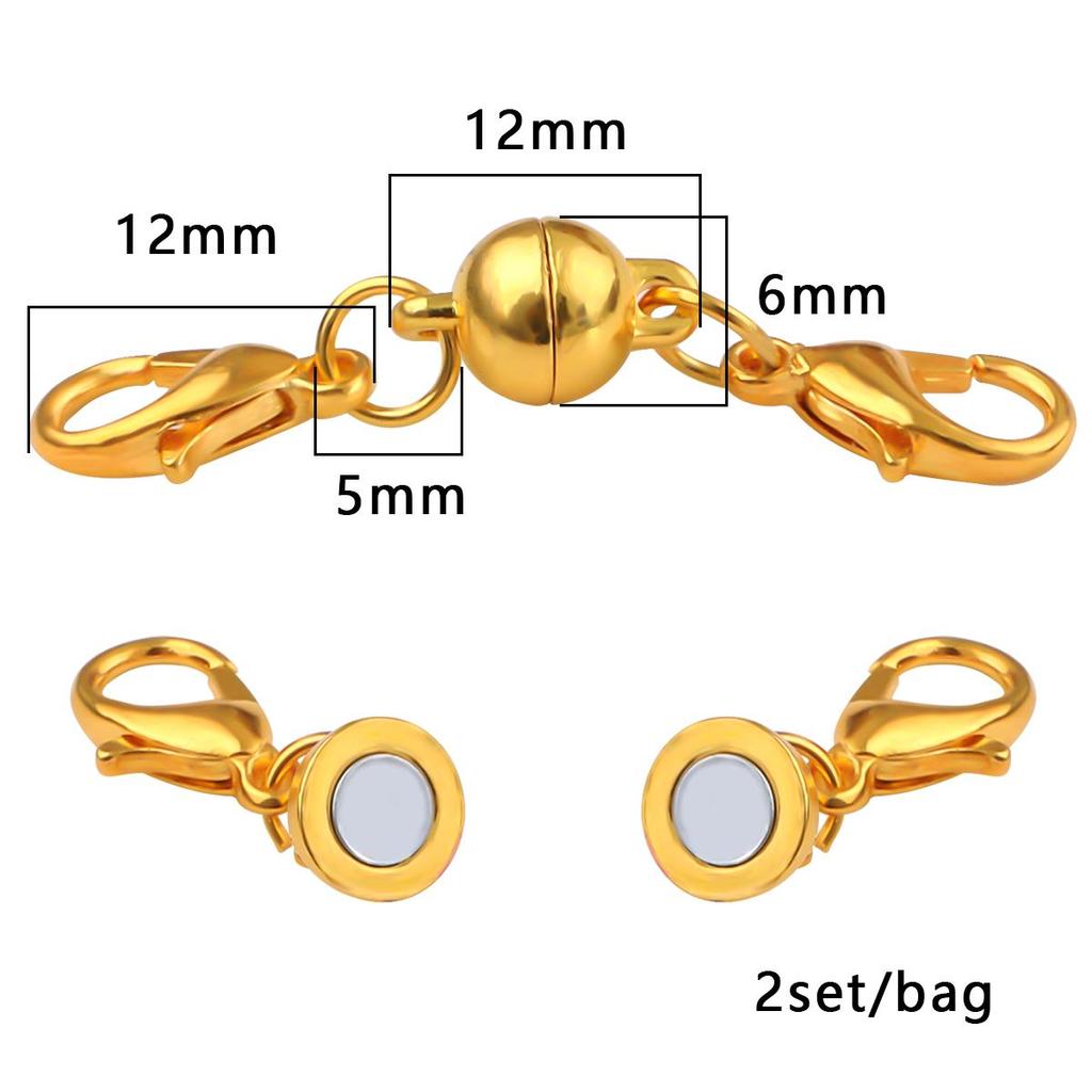 2/5 шт., аксессуары, магнитные застежки-лобстеры для ожерелья, браслета, крючки-шарики-лобстеры