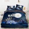 Cartoon Fast Speed Car King  Duvet Cover Set HD Comforter Cover for Kids Bedding Sets Bedclothes Bedroom Decor