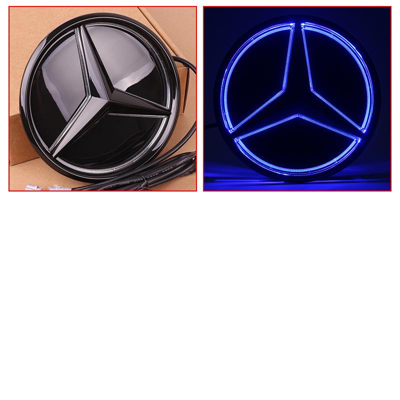 3D Mirror Car Front Grille Emblem Star Badge Logo LED For Mercedes Benz W205 W204 W253 W213 W206 W166 gle glc BF1