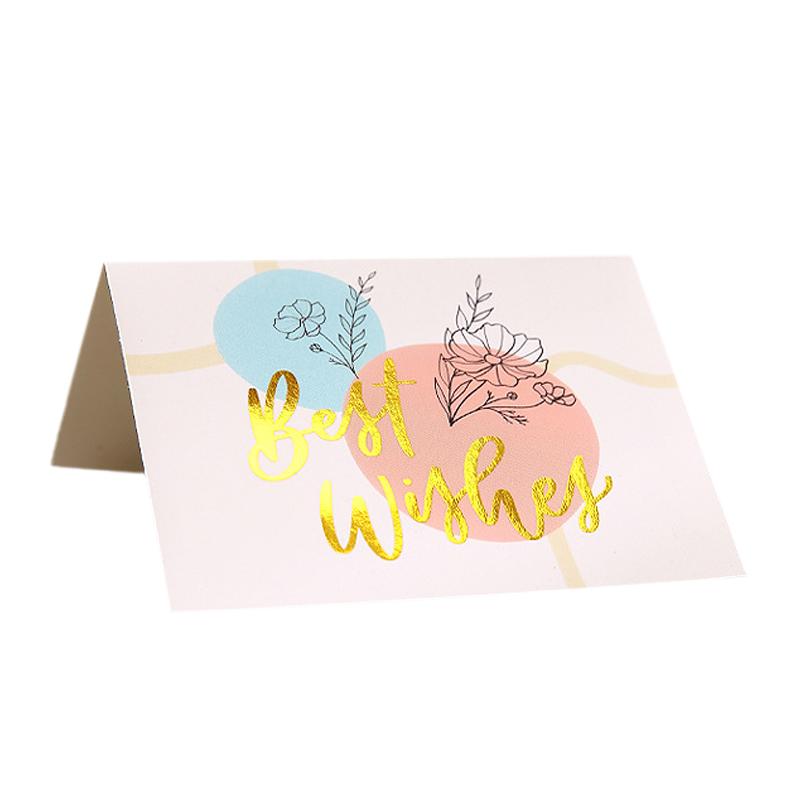 10 шт. Высококлассные пустые открытки с пожеланиями Открытка Маленькая бумажная открытка Позолоченная открытка