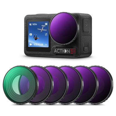 Набор фильтров Concept для DJI Osmo Action PRO Фильтр ND Нейтральный фильтр Фильтр CPL Поляризационный фильтр Защита объектива Оптическое стекло AGC Высокий