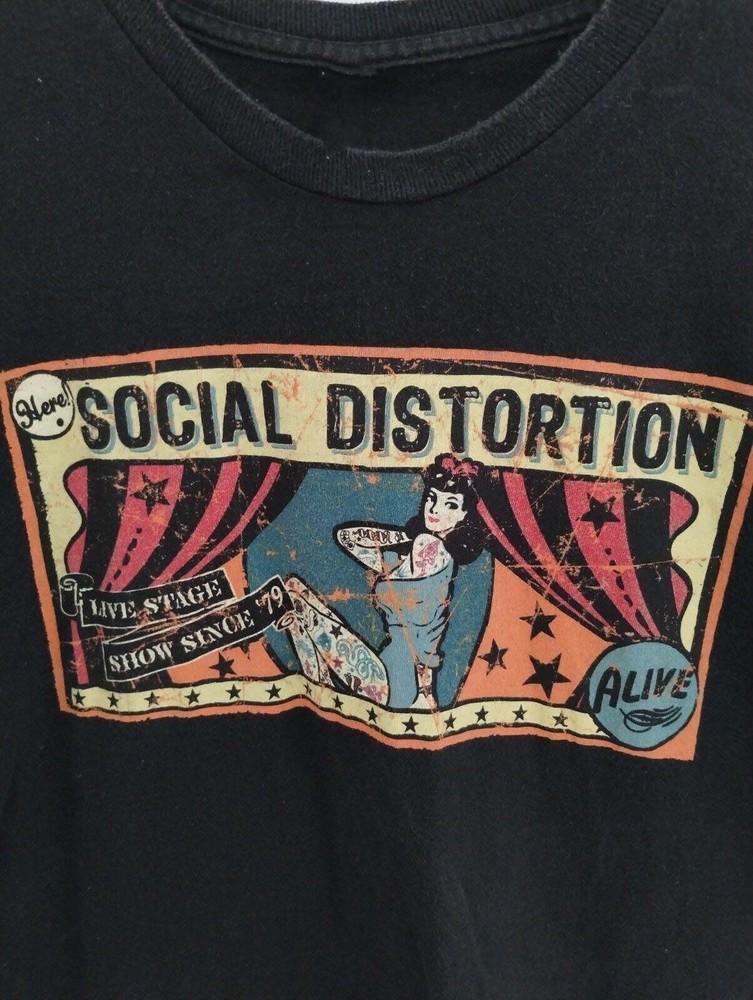 Группа Social Distortion Черная Подарок для фаната S-2345XL Футболка Унисекс Футболка