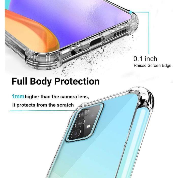 Coque Transparente PROSHOP pour Samsung Galaxy A52 5G - Souple - Anti Choc - Haute Résistance - Verre Trempé