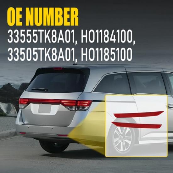 Красный отражатель заднего бампера Маркер Левый Правый Пара Для 11-17 Honda Odyssey EV