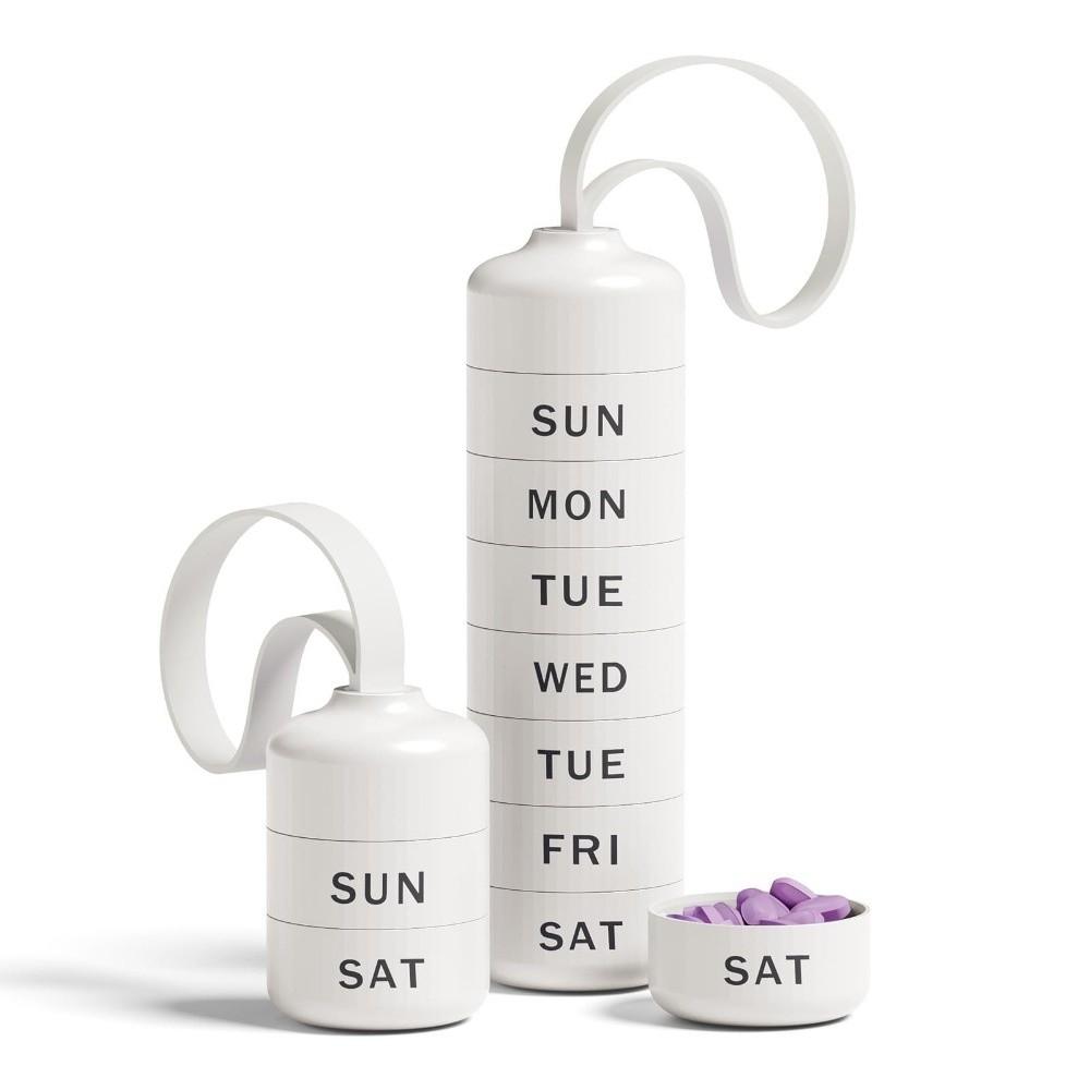 ABS Stackable Pill Case Stackable Daily Pill Holder New Medicine Storage Container On The Go Use