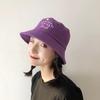 Hat female summer tide versatile bucket hat sun protection spring and autumn round face wide brim Internet celebrity ins male visor