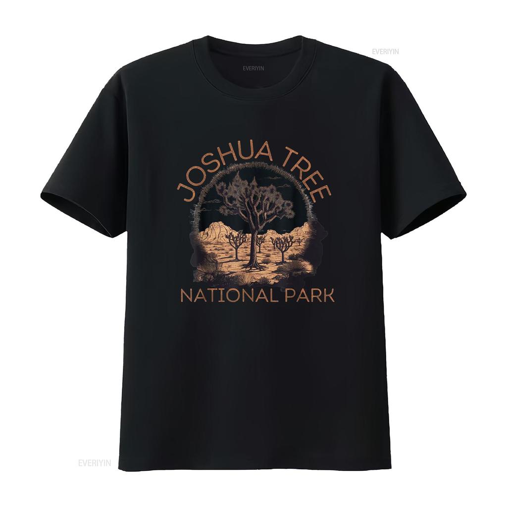 Joshua Tree National Park Landscape T Shirt vintage Washed Soft Casual Breathable Slightly designer clothes Stretched homme