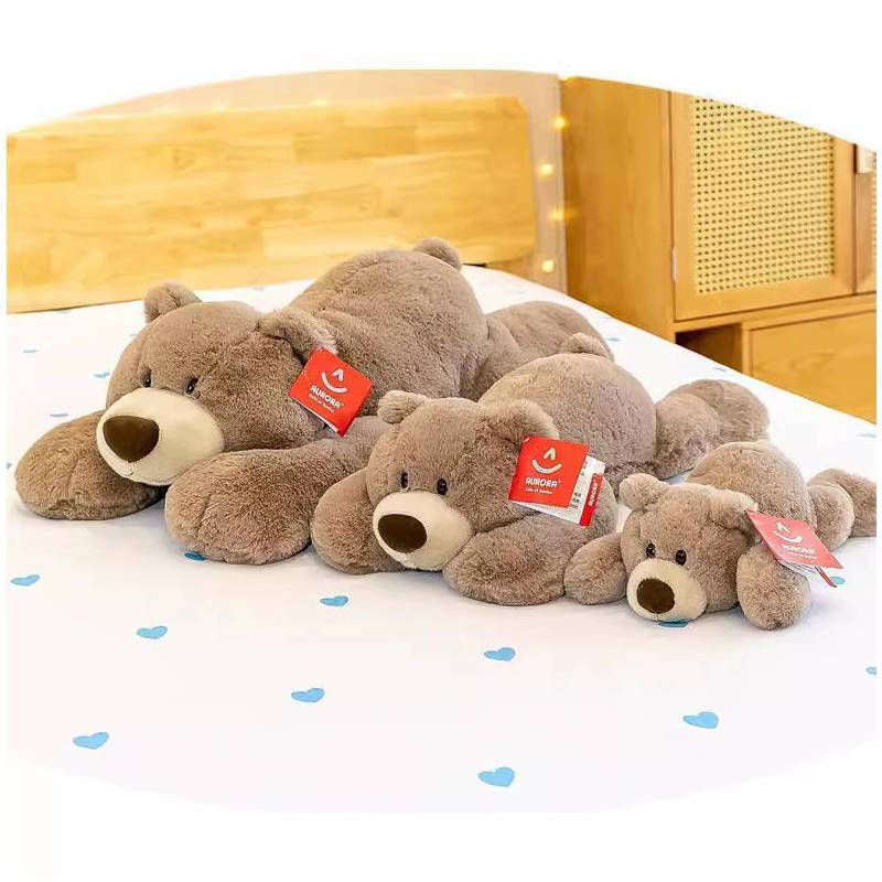 Cute Bear Plush Toy Hug Pillow With Prone Design Suitable For Childrens Gifts